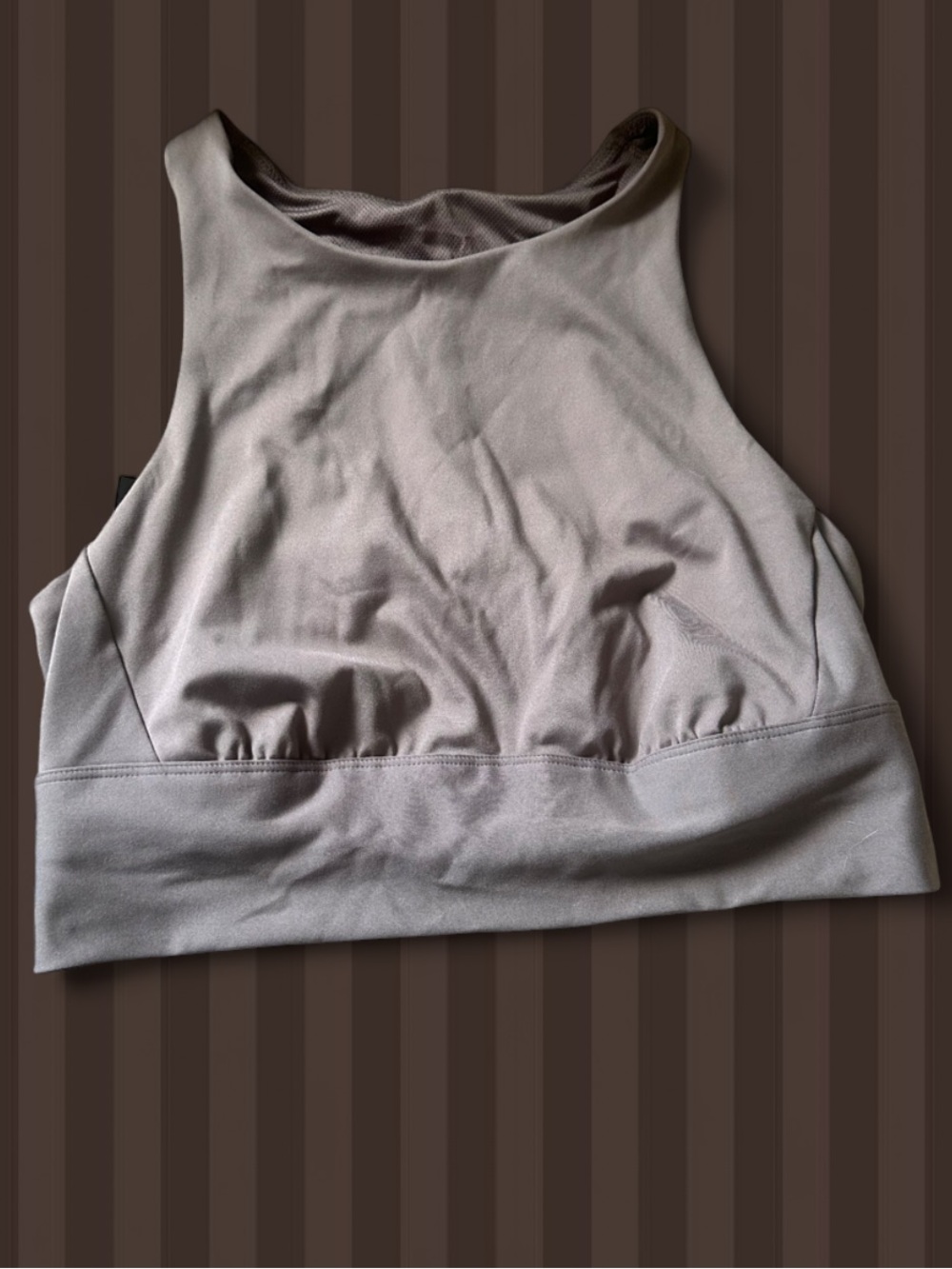 all in motion Taupe High-Neck Sports Bralette